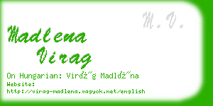 madlena virag business card